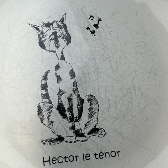 Cats Of Paris Kiss That Frog Cleen Hector The Tenor 8” Plate Hector Le Tenor - Picture 5 of 9
